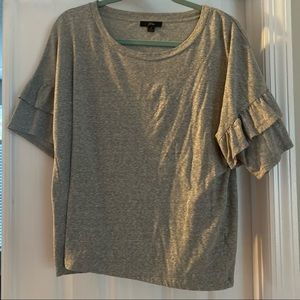 Jcrew Ruffle sleeved shirt